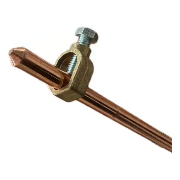 Barra Toma Tierra 1/2 X 1m Con Conector - fitting cobre para uso industrial
